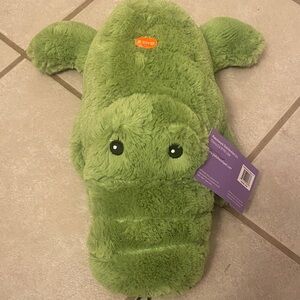 Green Plush Alligator Dog Toy large